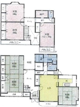 飾磨区細江戸建の物件間取画像